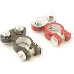 Resim Akü Kutup Başı + - 2li Set Pirinç Metal Vidalı N11.586 