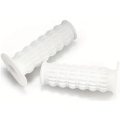 Resim Dashanshop Motorsiklet Retro Beyaz Kaymaz Tutamak Gidon Kabzalari Gaz Kolu Kaplari 