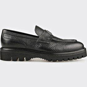 Resim Elle Shoes Siyah Deri Erkek Klasik Loafer 