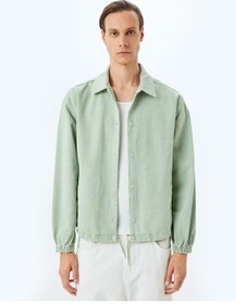 Resim Koton Çıtçıt Düğmeli Cep Detaylı Pamuklu Kot Ceket Mınt 5sam50002nd Mint Mint Yeşili 