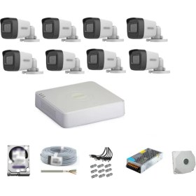 Resim Hikvision 8 Kameralı Dış Ortam Güvenlik Kamera Seti 
