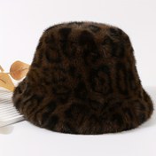 Resim 1'li Paket Kadın Leopar Desenli Peluş Balıkçı Şapkası - Soğuk Hava İçin Yumuşak Sıcak Kışlık Şapka, Yüzü Övücü Hafif Esnek Olmayan Tasarım, Çok Yönlü Sokak Giyimi & Tatil Aksesuarı, Balıkçılık Şapkası, Dış Mekan Başlığı, El Yapımı Başlık 