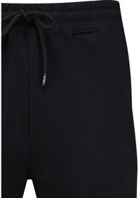 Resim Siyah Regular Fit Yandan Cepli Pamuklu Eşofman Altı Siyah796 