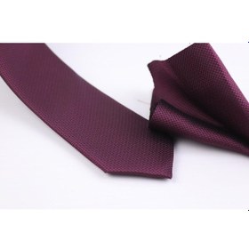 Resim Demfashion Özel Desenli Kravat Mendil Seti - Bordo (533064189) Bordo 