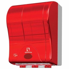 Resim Fotoselli / Sensörlü Kağıt Havluluk Dispenseri Abs Kırmızı 