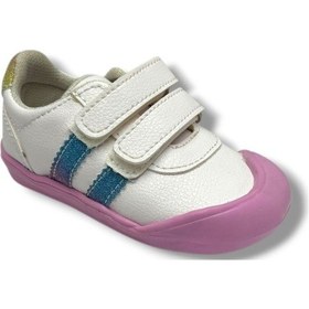 Resim Arzen Bebe 110-26 Anatomik Çift Cırtlı Kız Bebek Ayakkabısı 19-23 Beyaz 
