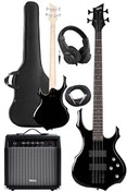 Resim Midex MBG-410BK-25AMP 4 Telli Bas Gitar ve 25W Amfi Gigbag Kulaklık Set 