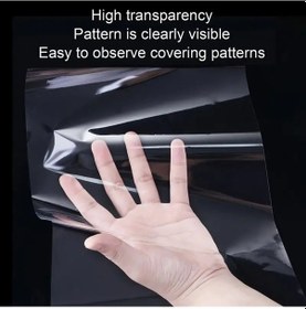 Resim 20 Adet Şeffaf Transfer Kağıdı , Transfer Kağıdı Arası İçin Şeffaf Dövme Şablon Film 