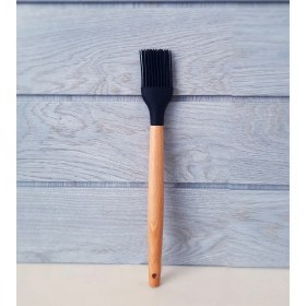 Resim Krommet Bambu Saplı Silikon Yumurta Fırçası 