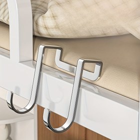 Resim 10 adet/5 adet Paslanmaz Çelik Pratik Çift S Kancaları, Paslanmaz, Dayanıklı, Delme Gerektirmez, Kolay Kurulum, Cilalı Kaplama, Çok Amaçlı Dar Kapı Kancaları, Asılı Depolama Kancaları, Kapı Asma Kancaları, Çok Fonksiyonlu Depolama Rafları, Mutfak, Banyo, Gardırop Çekmeceleri, Dolaplar, Dolap Kapıları, Yurtlar, Evler, Yardımcı Kancalar için Uygundur 