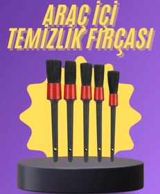 Resim Clevora 5 Parça Araç İçi Temizlik Fırçası Araç İçi-Dışı Temizleme Fırça Seti 