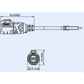 Resim Lp16-typec-mp-mp-1m-002 Su Geçirmez Type C 3.1 Erkek Konnektör - 1m Kablo 