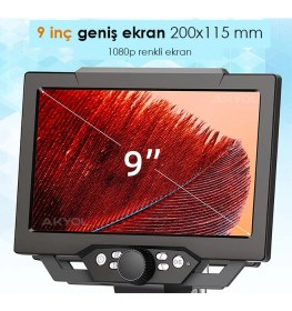 Resim Wellbox Dijital Mikroskop 12MP Renkli Ekranlı 1600X 