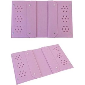 Resim 4 Bölmeli A4 Boyutunda Keçe Kalemlik Ve Tablet Organizer Çanta - Pembe 124-Pembe 