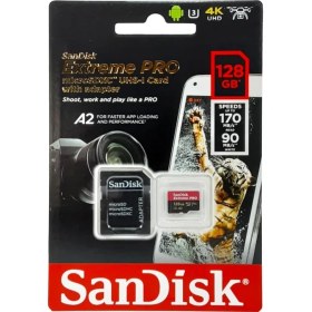 Resim Extreme Pro 128 GB Microsdxc Hafıza Kartı SDSQXCY-128G-GN6MA, 170 Mb/sn'e Kadar 