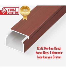 Resim Mikasso Extra Kendinden Yapışkanlı Merbau Kablo Kanalı 12X12 1 Metre 