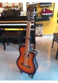 Resim Ravenni Rcg-120 4/4 Klasik Gitar Tam Boy Kesik Kasa Kılıf+penaseti+kapo Hediyeli Sunburst 