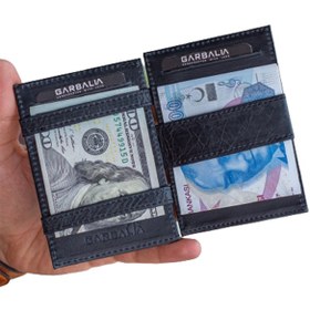 Resim Garbalia Magic Hakiki Deri RFID Engelleyici Unisex-Siyah 
