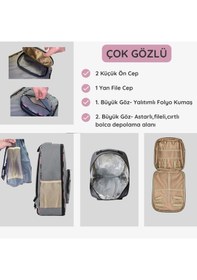 Resim Termal Piknik Sırt Çantası 20 Lt İzolasyonlu Bölmeli Outdoor & Kamp Çantası-310 Gri 