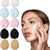 Resim Finger Puff,Mini Parmak Makyaj Süngerleri, Fondöten, Krem, Kapatıcı, Göz Farı İçin Yumuşak Güzellik Kozmetik Makyaj Araçları (5 Renk) 