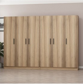 Resim Minar Kale 6 Kapaklı 4 Ç Dolap Dore 210cm Ceviz 