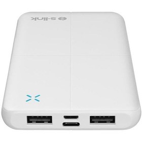 Resim S-link Ip-g12n 10.000mah Microusb + Type-c Beyaz Taşınabilir Pil Şarj Cihazı Powerbank 
