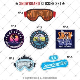 Resim Bay Etiket Hbgbdl1 Snowboard Sticker Seti 6 Parca 