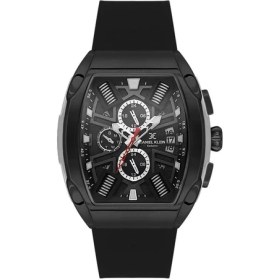 Resim Daniel Klein DK.1.14028-6 Exclusive Tüm Fonksiyonları Aktif Çelik Kaplama 3 Atm Suya Dayanıklı Silikon Kordonlu Siyah Erkek Kol Saati 