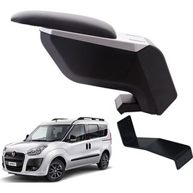 Resim 3 Tıkla Fiat Doblo 2010 Delmesiz Çelik Ayaklı Gri-Siyah Kolçak Kol Dayama 