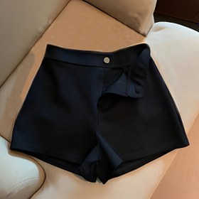 Resim Kadınlar İçin Şık Tek Renk Cepli Şort - Makinede Yıkanabilir Hafif Konfor, İlkbahar Yaz Sonbahar için Çok Amaçlı Günlük ve Profesyonel Giyim, Sezonluk Moda, Saydam Olmayan Kumaş, Seyahat Kıyafeti, Basit Tasarım, Dayanıklı Yapım, Moda Tutkunları 