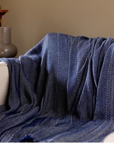 Resim Madame Coco Ranier Koltuk Şalı - Lacivert - 175x200 Cm Lacivert 