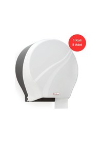 Resim Flosoft Jumbo Tuvalet Kağıdı Dispenseri Buz Beyazı - F165b X 8 Adet Beyaz 