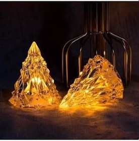 Resim Kuzey Amber Led Işıklı Çam Ağacı Mini Işıklı Çam Ağacı Işıklı Yılbaşı Ağacı Led Light Noel Tree Decor Led AMBER 