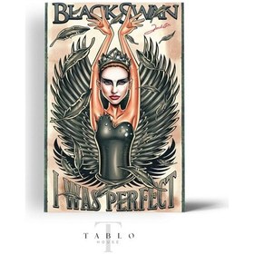 Resim Black Swan Ahşap Tablo 4mm 