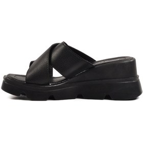 Resim Pierre Cardin Siyah Yüksek Taban Kadın Dolgu Topuk Terlik Çok Renkli 