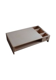 Resim Ahşap Laptop Standı Ve Masa Düzenleyici Çok Amaçlı Depolama Çözümler 