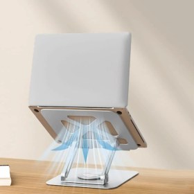 Resim Taşınabilir Katlanabilir Folding Alüminyum Notebook Stand Alüminyum Ayarlanabilir Açı ve Katlanabilir Portatif Rahat Kullanım 11 Inç 17 Inç Dizüstü Bilgisayar ve Laptop Stant | X2 