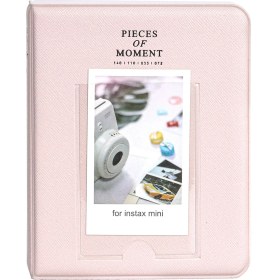 Resim Fujifilm Instax Mini 12 Pembe Fotoğraf Makinesi - 20'li Film - Kıskaçlı Stand - Pvc Albüm ve Simli Pleksi Kılıf Seti 