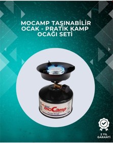 Resim 220 Gr Tüpüyle 4 Saat Yanabilen Verimli Kamp Ocağı Açık Gri 