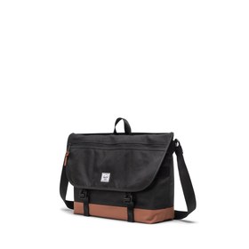 Resim Herschel Cove Messenger | Su İtici Kumaş Postacı Çantası, 22.5 L - Siyah - Bej / OS 