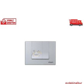 Resim Visam Alinda Gömme Rezervuar Kumanda Paneli Mat Krom 