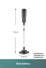 Resim HOMEND Dustroyer 1272H 2 in 1 Metal Borulu Kablolu Dikey Süpürge Siyah 