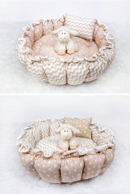 Resim oyun Minderi Ve Yastigi krem Yildiz Zikzak 