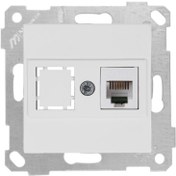 Resim RİTA BEYAZ MEK+TUŞ 1RJ12 TEL.PRİZİ (12ADET) MUTLUSAN 