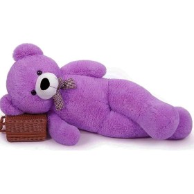 Resim Sole 80 cm Papyonlu Sevimli Peluş Ayıcık - % 100 Yerli Pelüş Ayı... 