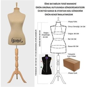 Resim Videolu Ürün-36 Beden Iğne Batabilen Terzi Mankeni Prova Mankeni 527200881 