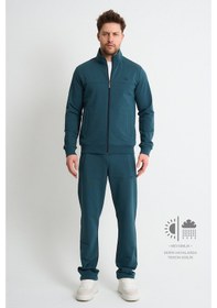 Resim Shooter Sportswear Shooter Premium Rahat Kalıp Mevsimlik Yumuşak Dokulu Erkek Eşofman Takımı Petrol Mavisi 