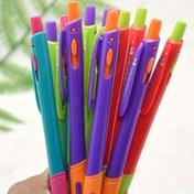 Resim 10 adet katlanabilir tükenmez kalem, mavi mürekkep, 0.5 mm, büyük kapasiteli, rahat tutuşlu - öğrenciler ve ofis kullanımı için ideal 