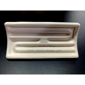 Resim Infrared Seramik Isıtıcı Rezistans Konkav 122X60MM 400W 230V Beyaz Renk Hsc Model 