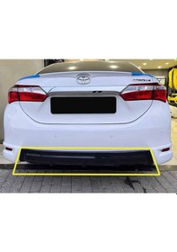 Resim Toyota Corolla Twin Difüzör Difizör Plastik Parlak Siyah 2013 2014 2015 2016 2017 Arka-difizör-bodykit-ek 